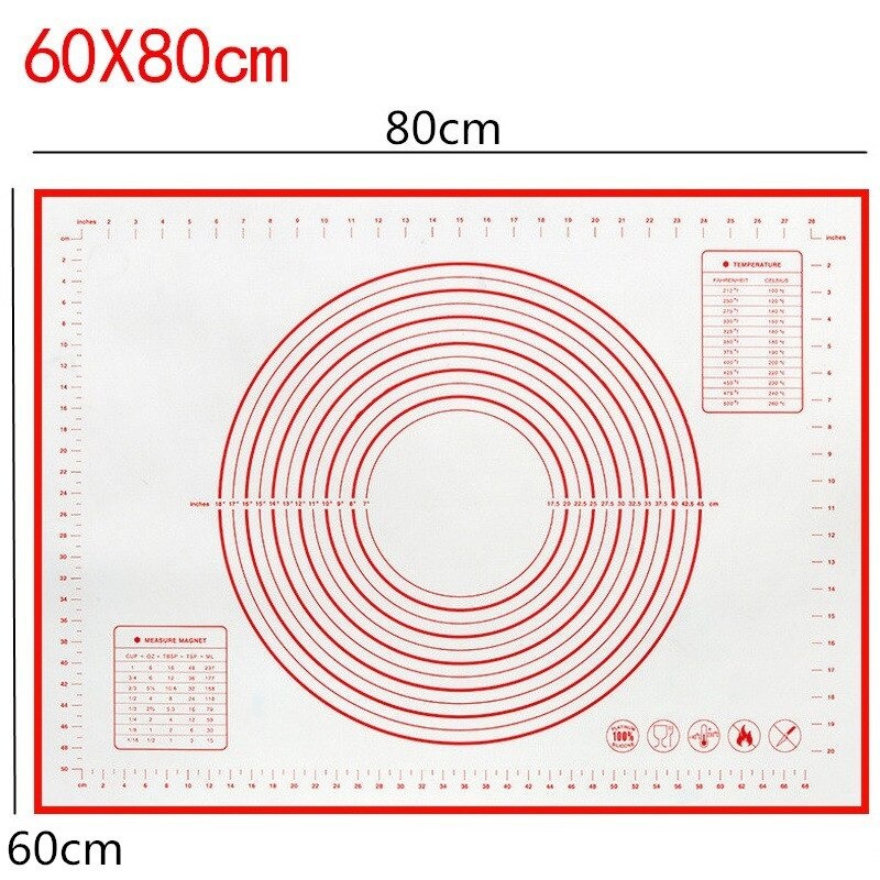 COD Alas Adonan Untuk Kue Fondant Baking Mat Silikon 60x80cm