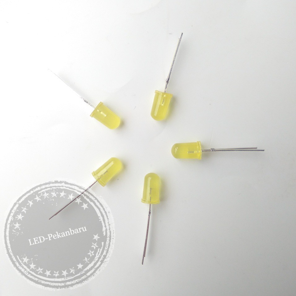 LED 5MM  DIFFUSED YELLOW / WARNA KUNING F5