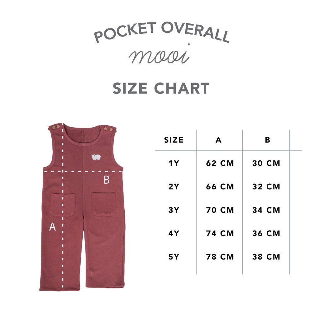 Mooi Jumpsuit Pocket Overall 1-5 Tahun - Jumpsuit Anak