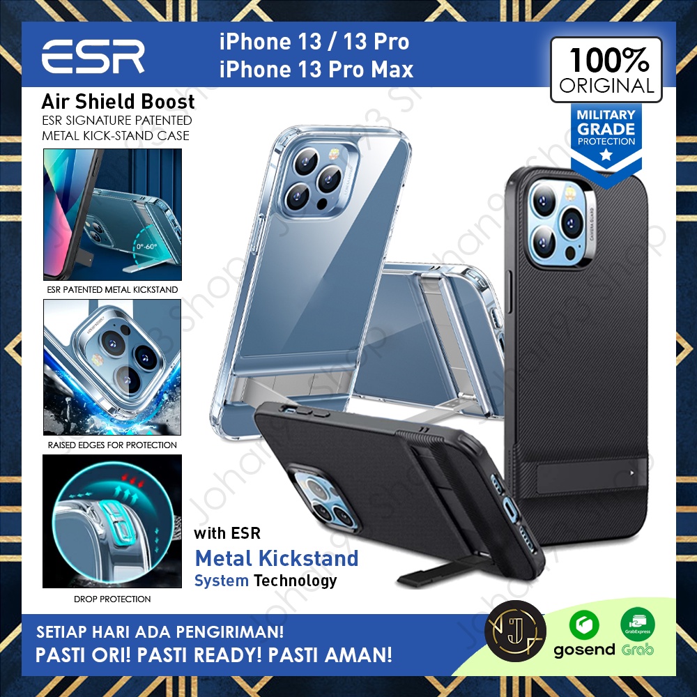 Case iPhone 13 Pro Max ESR Air Shield Boost with Metal-Kickstand