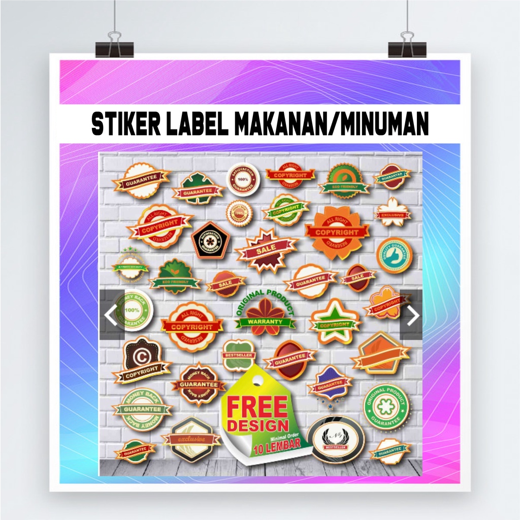 

STIKER LABEL MAKANAN ATAU MINUMAN