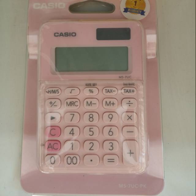 

casio kalkulator pink ms-7uc