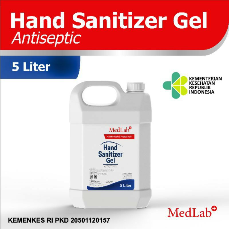 hand sanitizer gel 5 liter medlab KEMENKES new formula