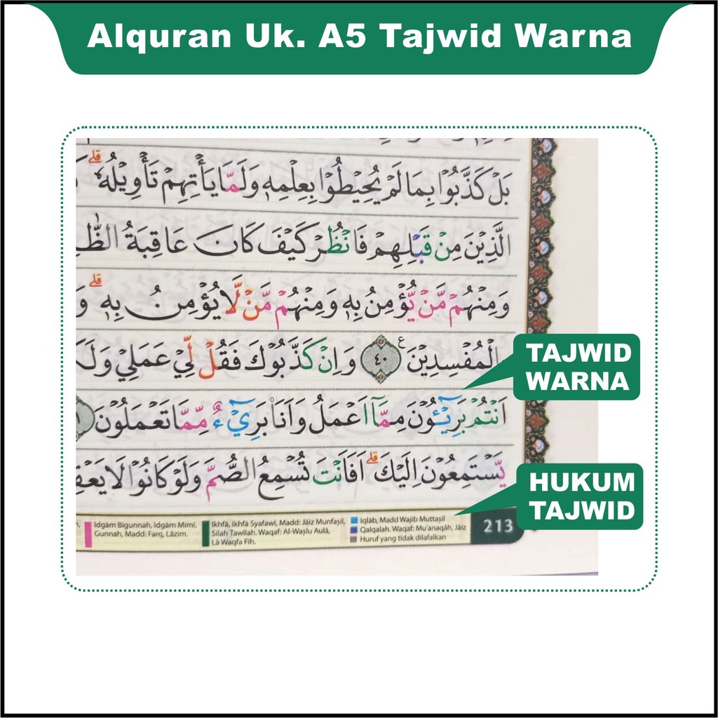 Al Qur'an Non Terjemah Tajwid Warna A5, Mushaf Al Quran Sedang, Al Quran Tajwid, Alquran, Al-Quran, Quran, Alquran Al-KARIM