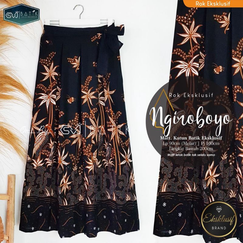SET ROK BLOUS BATIK HALUS NGIROBOYO HITAMMANIS / RNB BATIK HALUS NGIROBOYO EXCLUSIVE