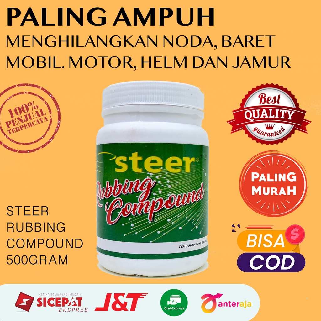 STEER RUBBING COMPOUND 500gram / kompon mobil motor / dempul / compound