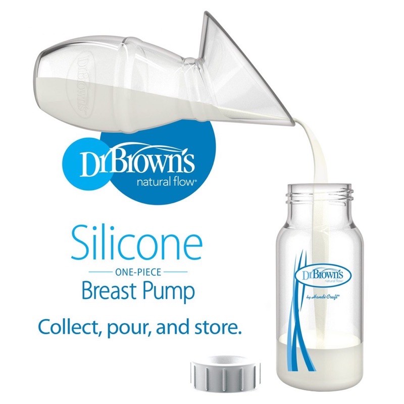 Dr.Brown’s silicone breast pump with option 120ml bottle