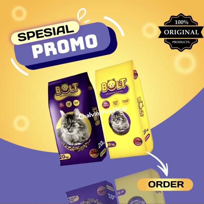 

(BISA COD) Makanan Kucing BOLT 20kg TERMURAH