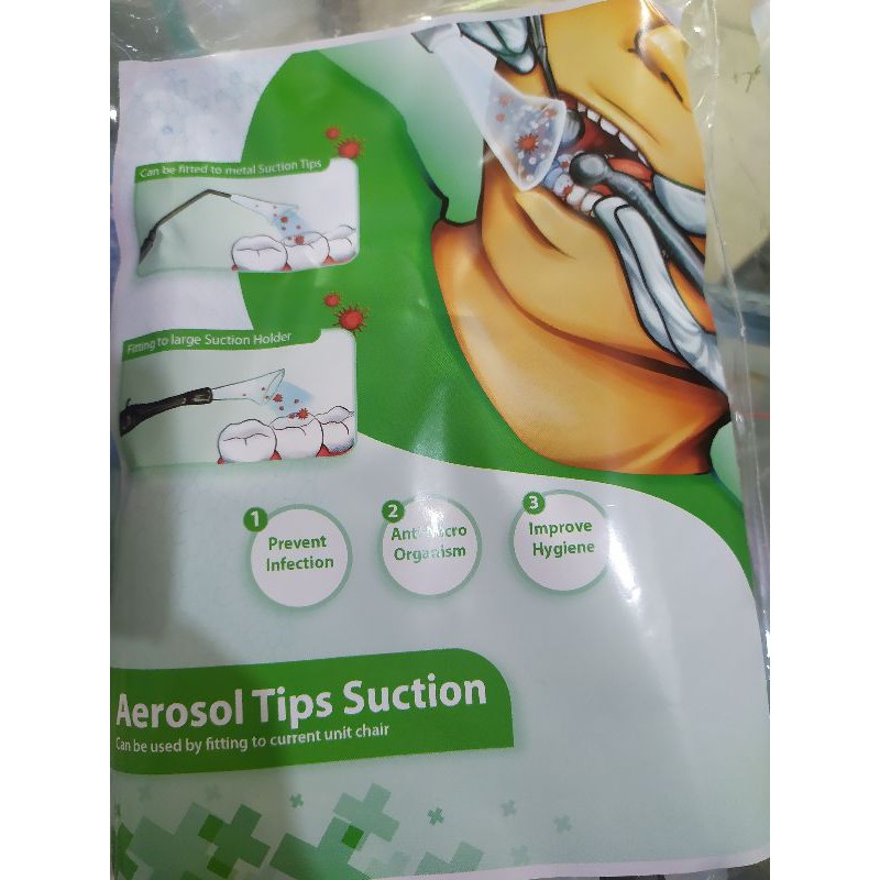 aerosol tips suction isi 25 pcs per pack dental suction