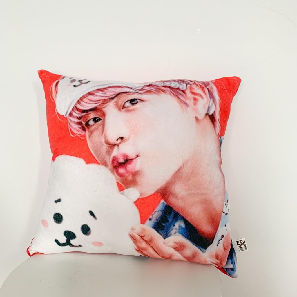 BANTAL GAMBAR BTS BAHAN EMPUK BANTAL KEPALA BANGTANBOY UNIK IMPORT TERMURAH READY GROSIR DAN COD