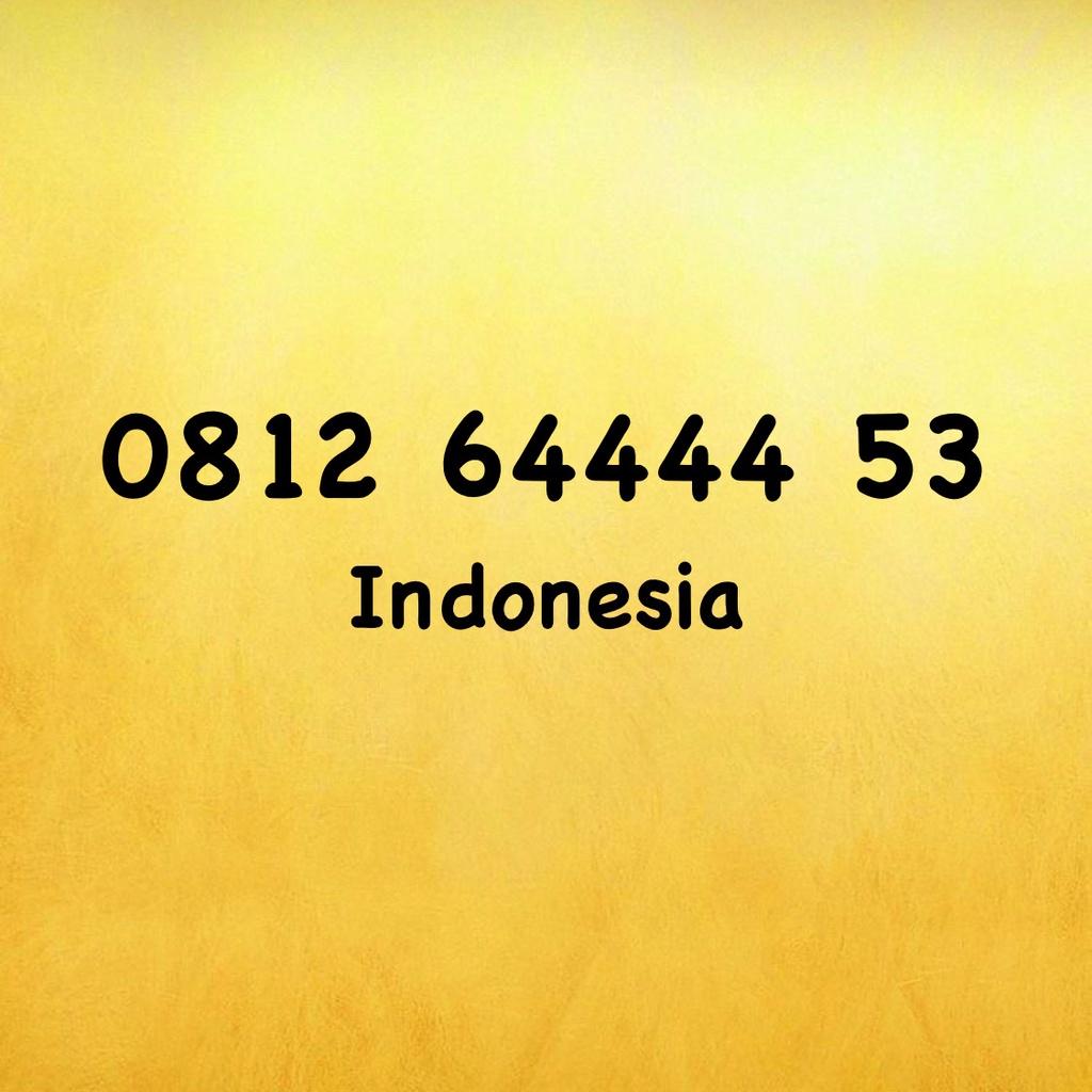 Nomor Cantik Simpati 11 Digit - 0812 64444 53 - 0812 644 4453