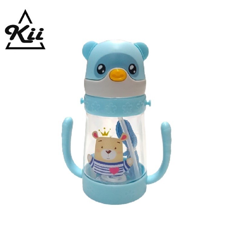 Botol Minum Sedot 450ml - Botol Minum Sedotan Anak Karakter Owl