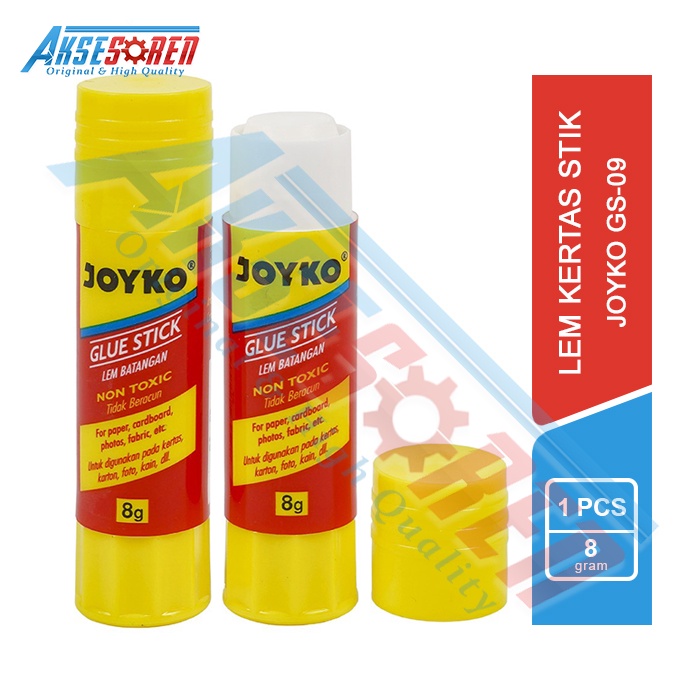 

Lem Glue Stick Joyko 8g [GS-09/1 Pcs] / Perekat Kertas Stik / Perlengkapan Sekolah & Kantor