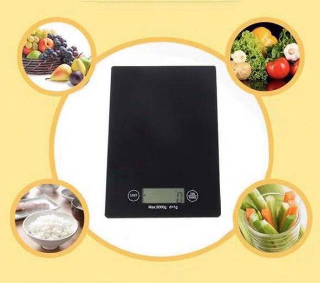Timbangan Digital Kaca Elektrik Scale Dapur Pengukur Berat Sayur Bumbu