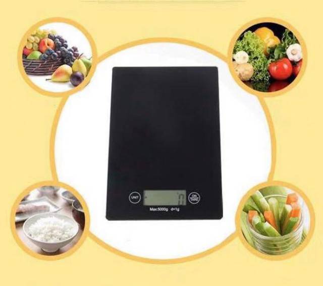 Timbangan Digital Kaca Elektrik Scale Dapur Pengukur Berat Sayur Bumbu