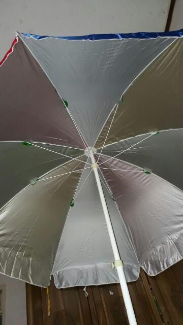 Payung Tenda Pantai 220cm Pelangi Double (2 Lapis/ 2 Layer/  2 Helai) Anti-uv.