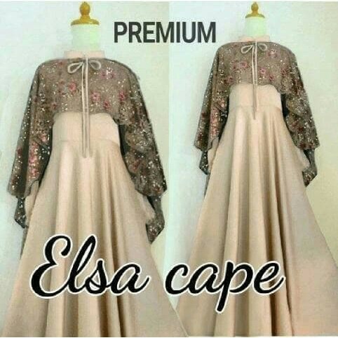 TERLARIS PAKAIAN SET GAMIS WANITA MUSLIM SYARI LEBARAN premium branded mewah  pesta cape muslim hija
