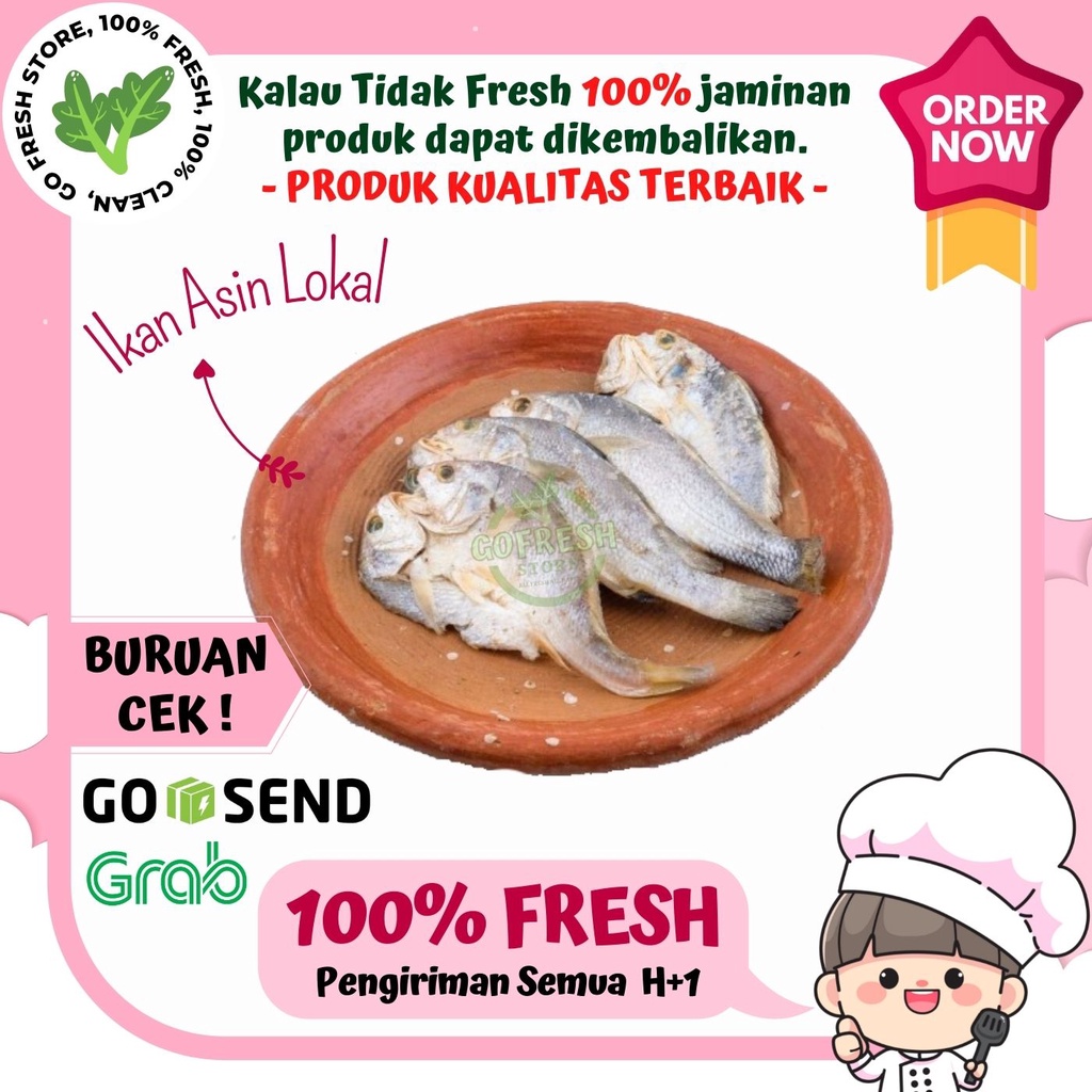 

IKAN ASIN LOKAL SEGAR MURAH 400 GRAM