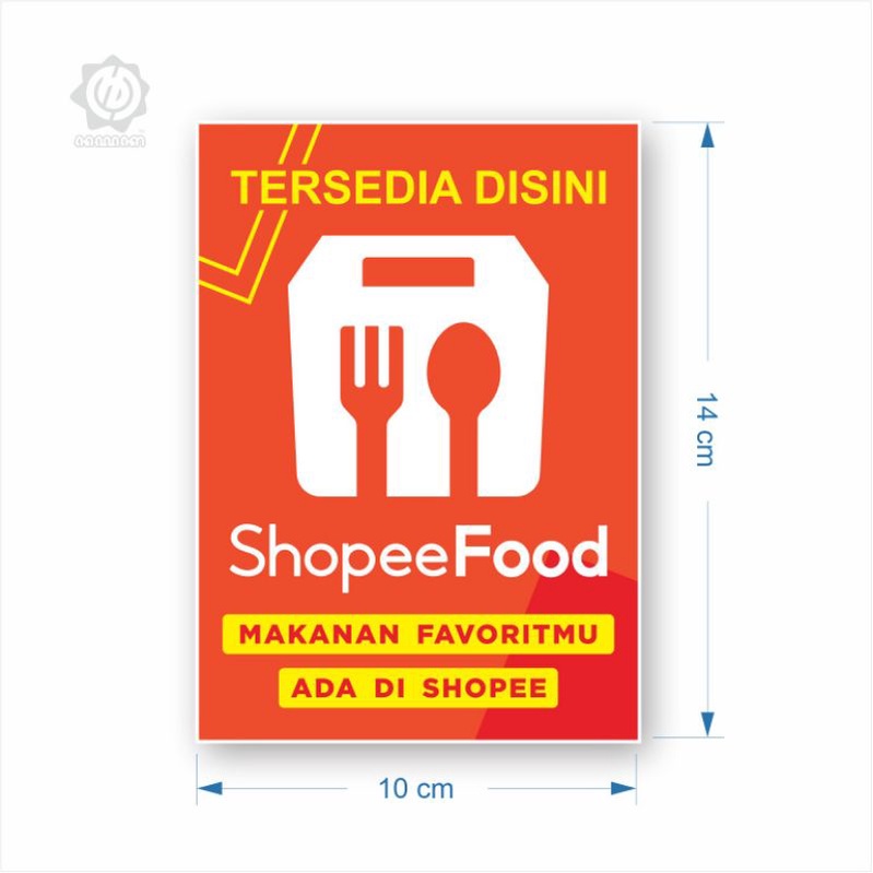 

Stiker label ShopeeFood ukuran 14x10cm
