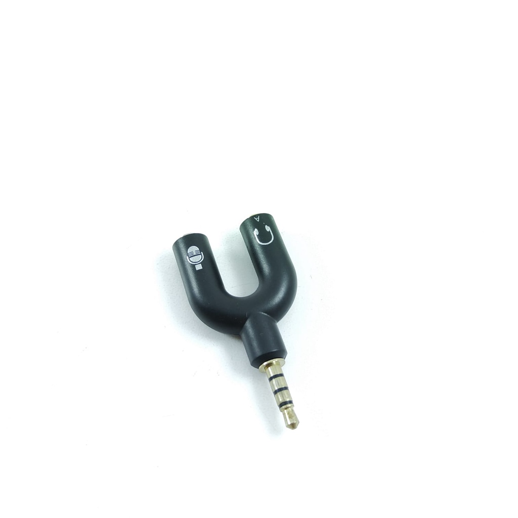 Splitter Audio Mic Jack 3.5mm Headphone Mic ke Hp