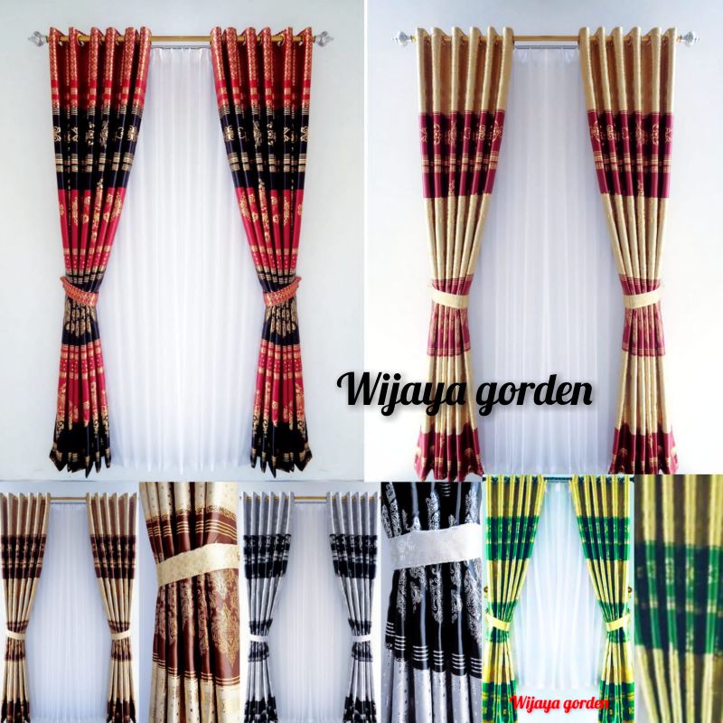 Gorden Blackout Import Motif Jendela Pintu Minimalis print mas gorden 12 semokring 6 lipatan tebal l
