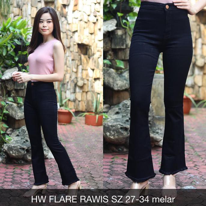 alvan.id Celana Jeans Cutbray Wanita snow blue