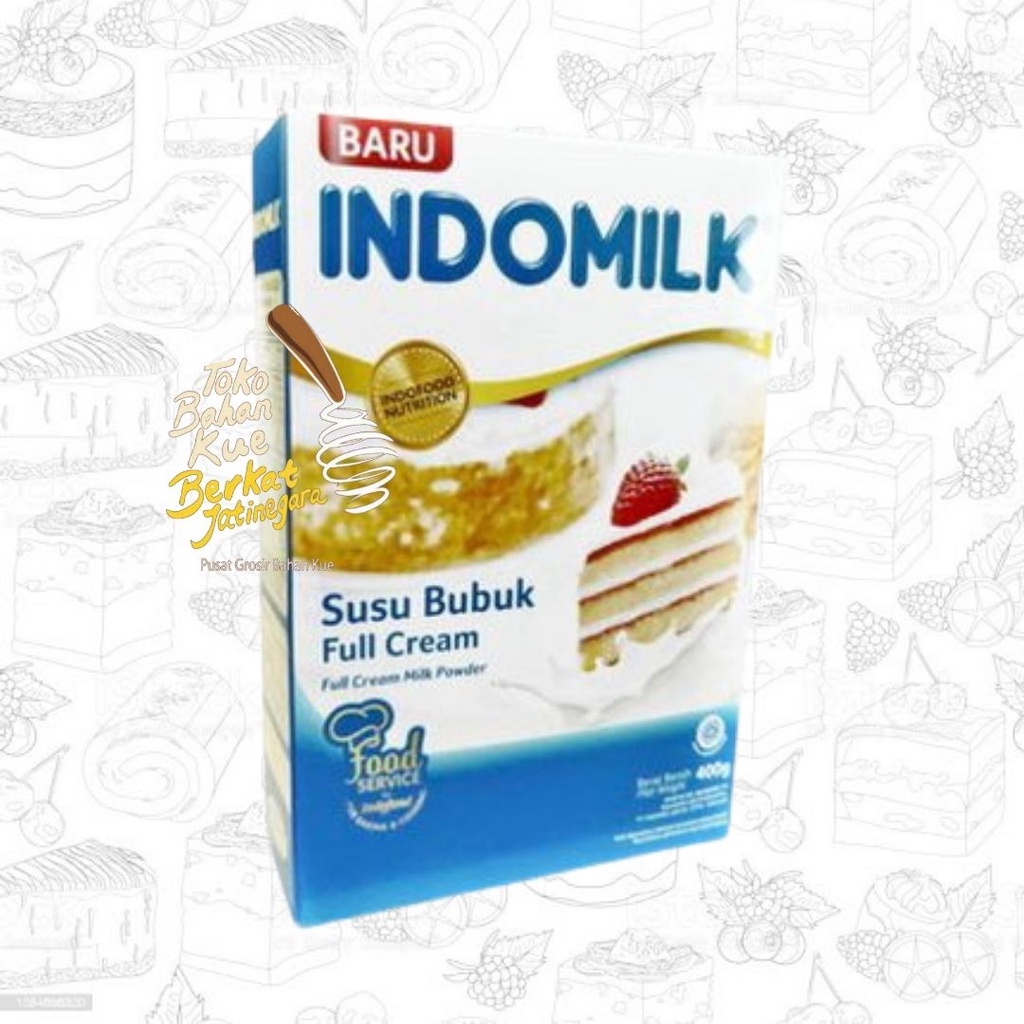 INDOMILK SUSU BUBUK FULL CREAM ( MILK POWDER ) 400 GR