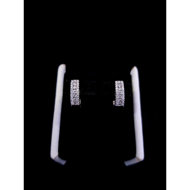 giwang jepit model terbaru emas putih berlian asli