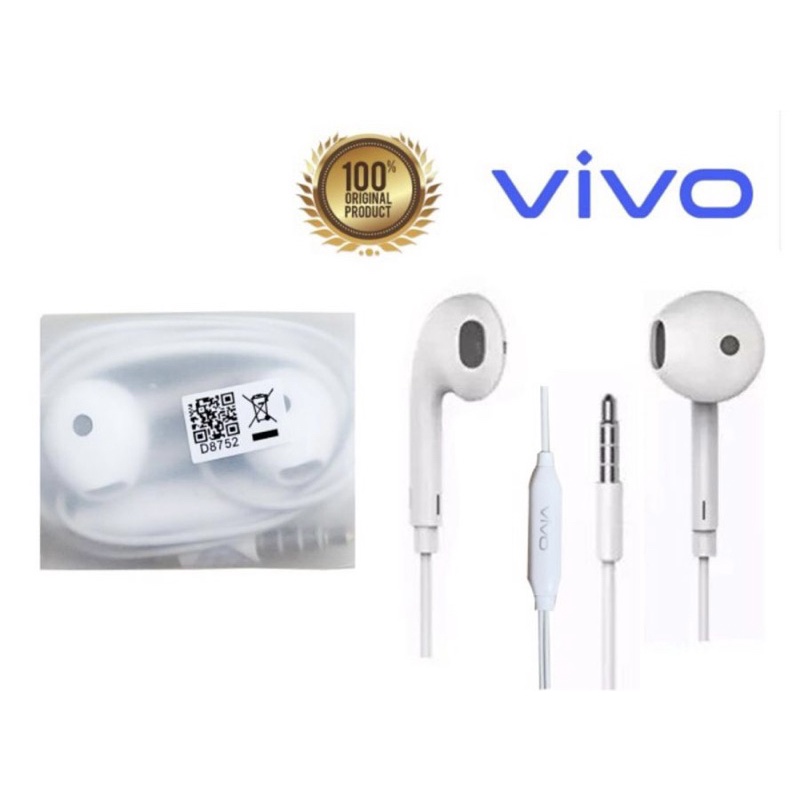 Headset VIVO ORIGINAL V15 CABUTAN Handsfree VIVO ORIGINAL CABUTAN