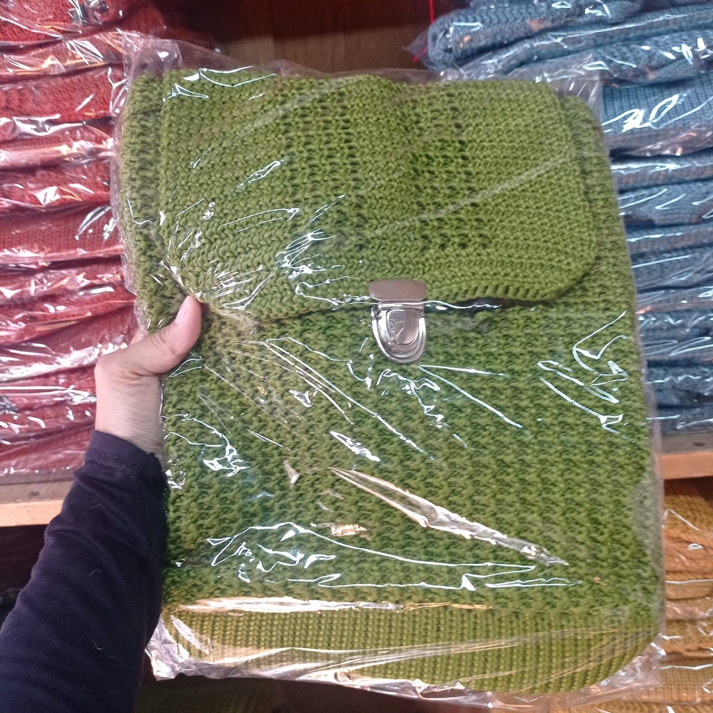 Tas Ransel Rajut Camilia - SenjabyAtsa-Pear