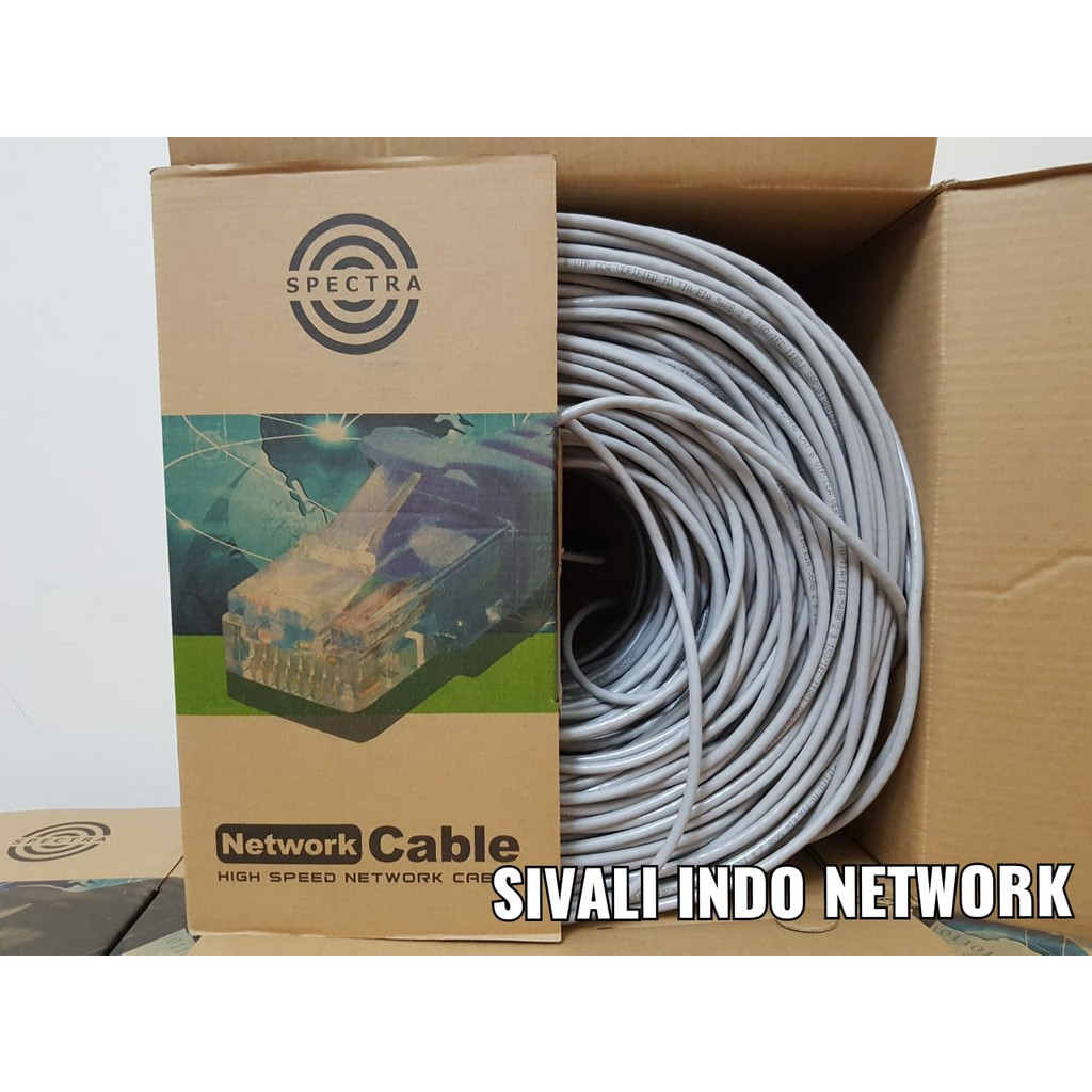 1 ROLL SPECTRA KABEL LAN  UTP CAT6 INDOOR [GREY]] 305METER