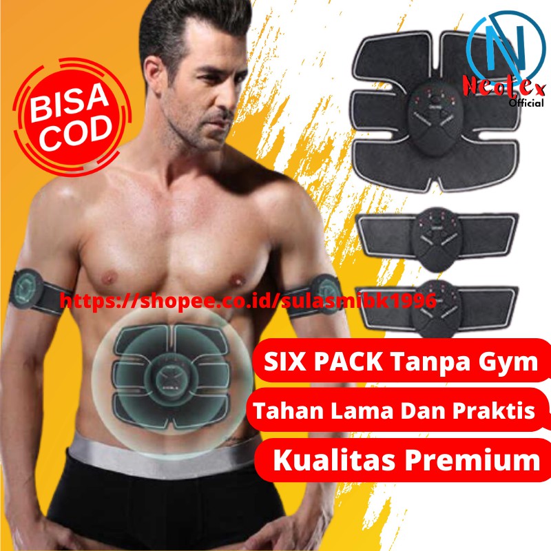 Alat Pembentuk Otot Six Pack Muscle Stimulator Trainer Perlengkapan Gym Abdominal Stimulator