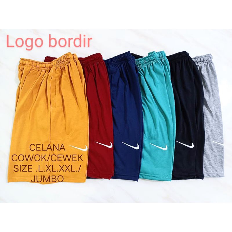 CELANA SANTAI NIKE BORDIR BAHAN KATUN 24S