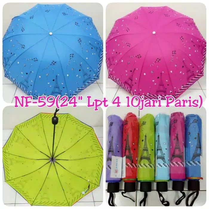 Payung Lipat 3 10jari Jumbo Paris Nf59