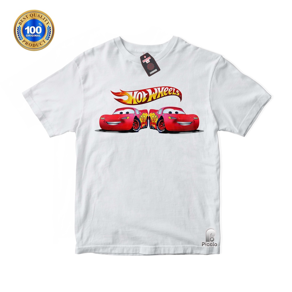 KAOS ANAK MOTIF HOT WHEELS, MOBIL Usia 2-10 thn Bahan Cottun