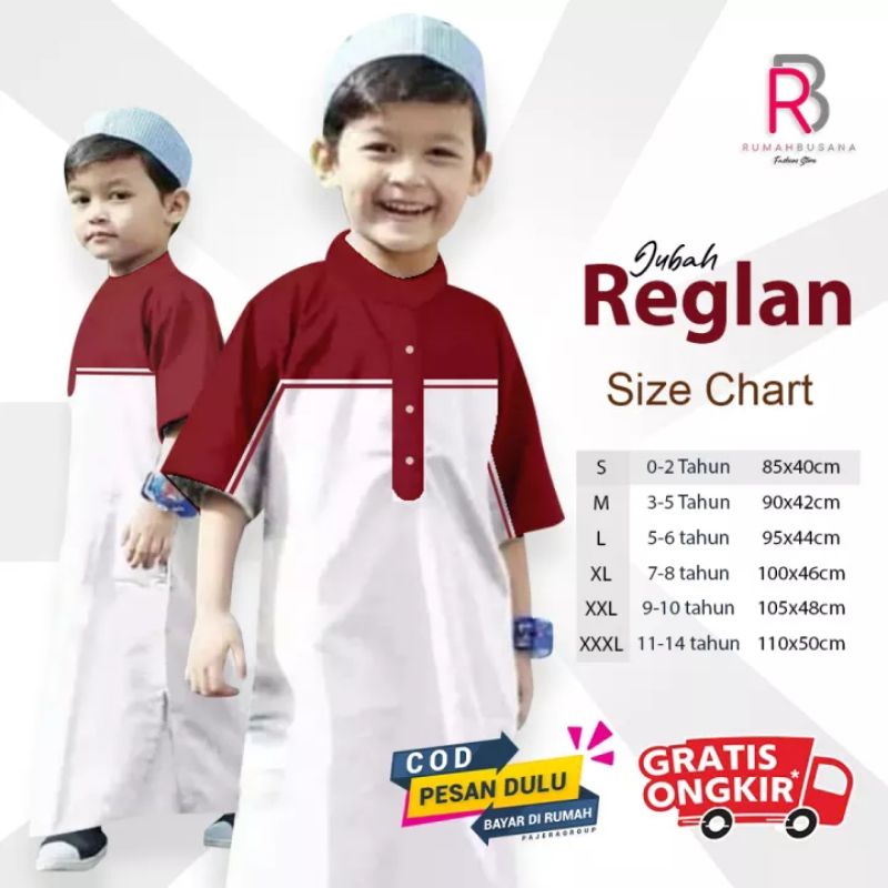 "JR" Baju Koko Anak Laki Laki Model Reglan Terbaru 2022 Murah / Baju Kurta / Baju Idul Fitri/ Baju L