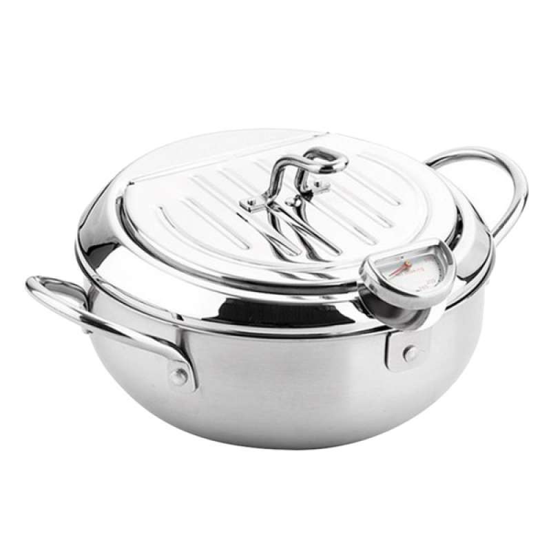 TERBARU Japanese Deep Frying Pot with a Thermometer and a Lid PROMO