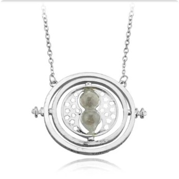 Kalung Jam Pasir Silver