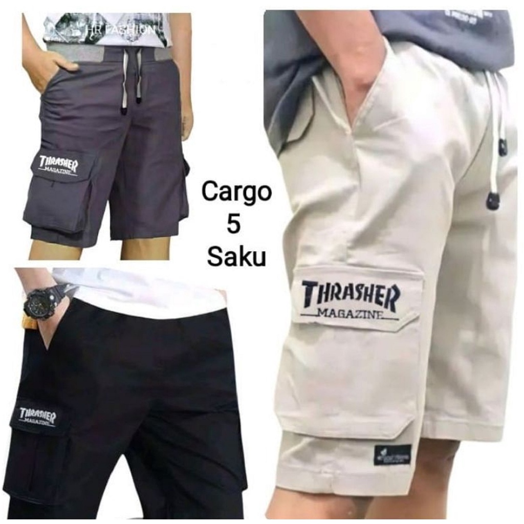 PROMO 3 PCS cargo pendek  100 RB DEWASA 5 saku BORDIL