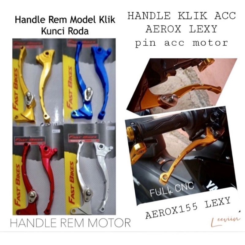Handle Rem Model Kunci Aerox,Lexi,Mio Soul Gt,Mio M3,Mio Z,Fino 125,Xeon New model klik kunci censi