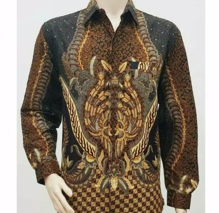 Kemeja Batik Pria Jumbo 4l-5l Atasan Baju Hem Pria Batik Big Size Lengan Panjang Ndr-ck