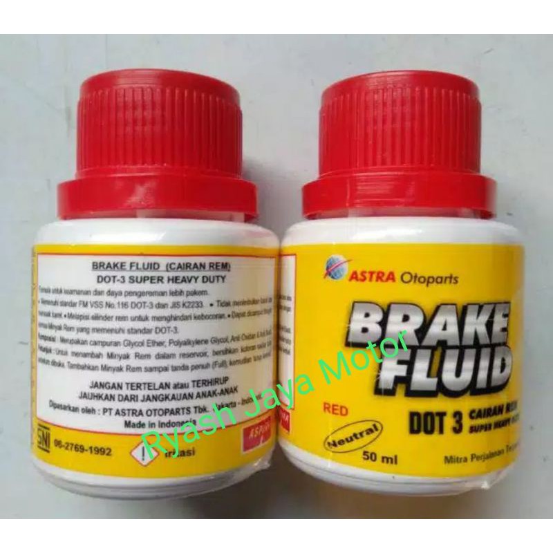 Minyak Rem DOT-3 Aspira 50ml (merah) For all motor bebek/matic/sport