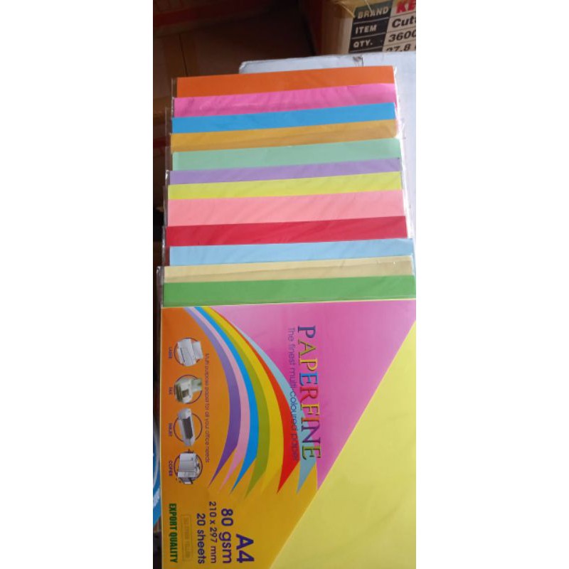 

KERTAS HVS A4 80G WARNA PAPERFINE 20 LEMBAR