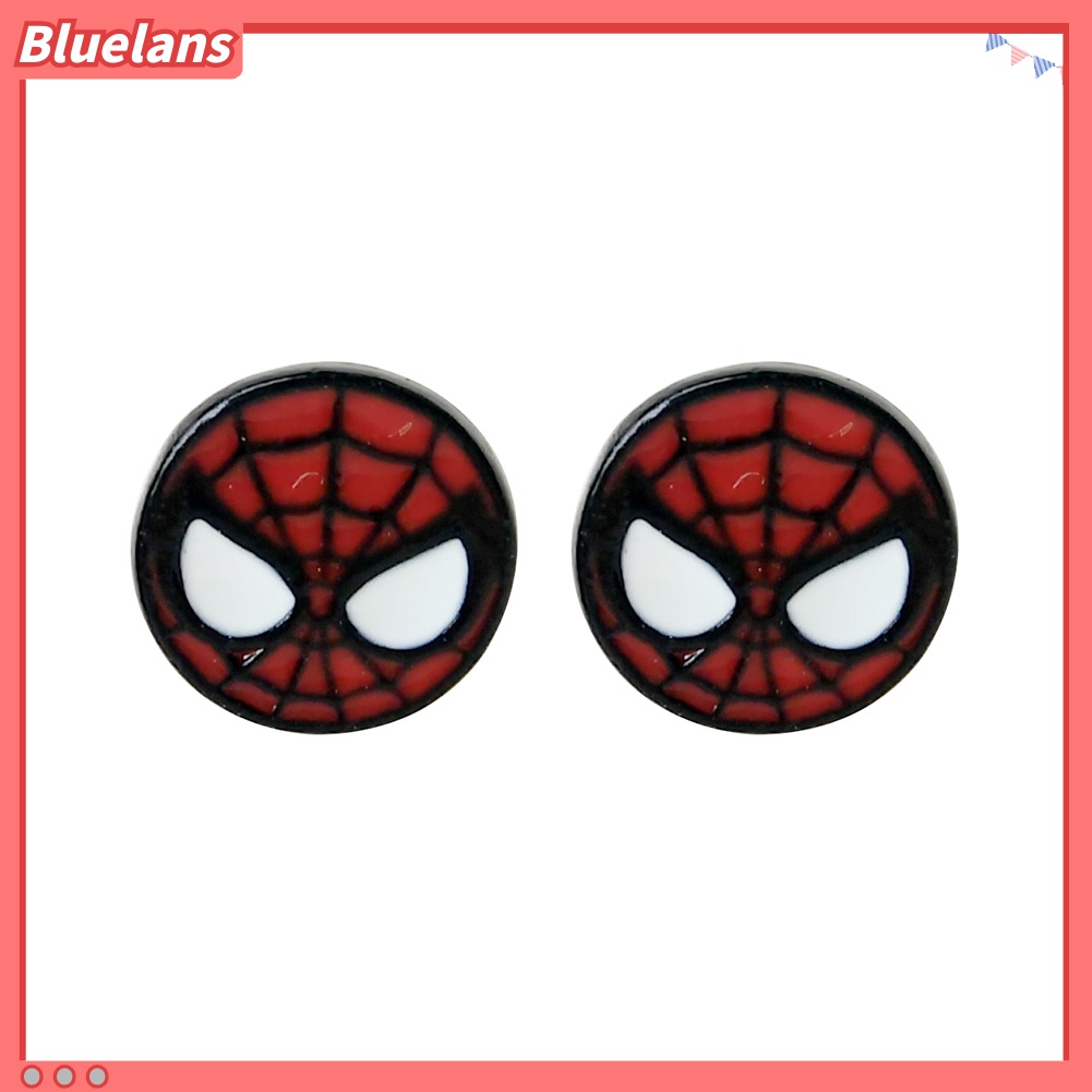 Anting Stud Enamel Desain Kartun Spiderman Deadpool Captain America