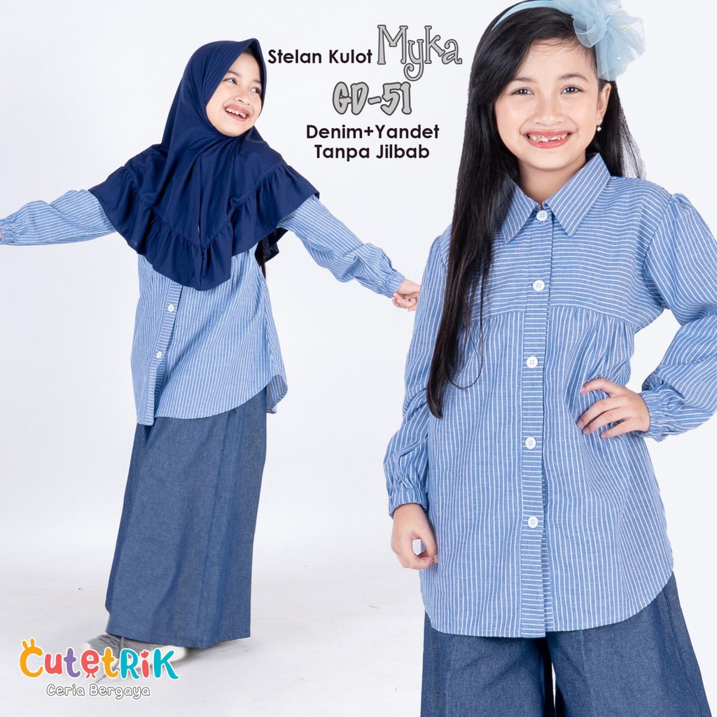 Baju Setelan Kulot Myka Cutetrik (GD 51)