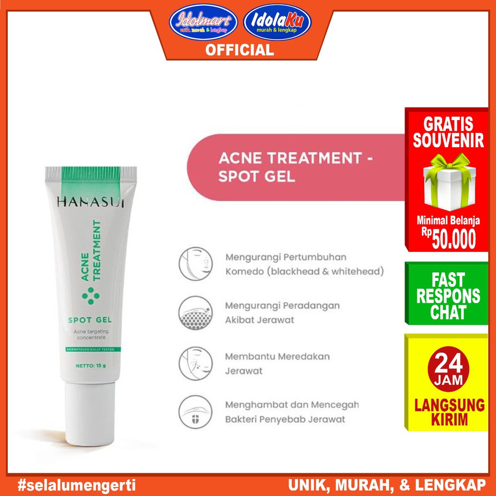 PAKET HANASUI ACNE TREATMENT/ PAKET PERAWATAN WAJAH ANTI ACNE