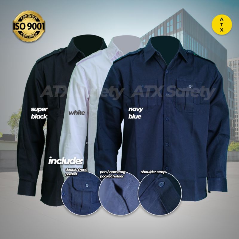 Kemeja Tactical Seragam PDH PDL PNS Formal Pria Lengan Panjang