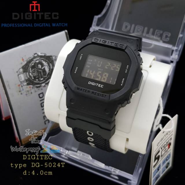 Jam Tangan Digitec DG5024T 5024 Digital Strap Kanvas Kualitas Original Waterproof