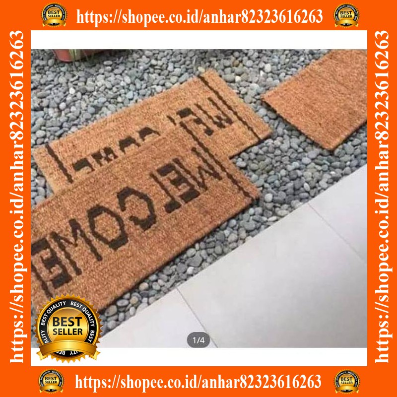 Keset kesed welcome serabut ijuk kelapa sabut 90x45 kualitas super bZ