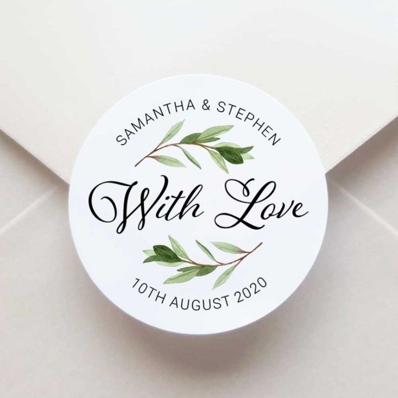 

Min 200pcs Uk 4cm Sticker Custom Gratis Desain,Sticker Kue,Sticker Label Custom,Sticker Segel
